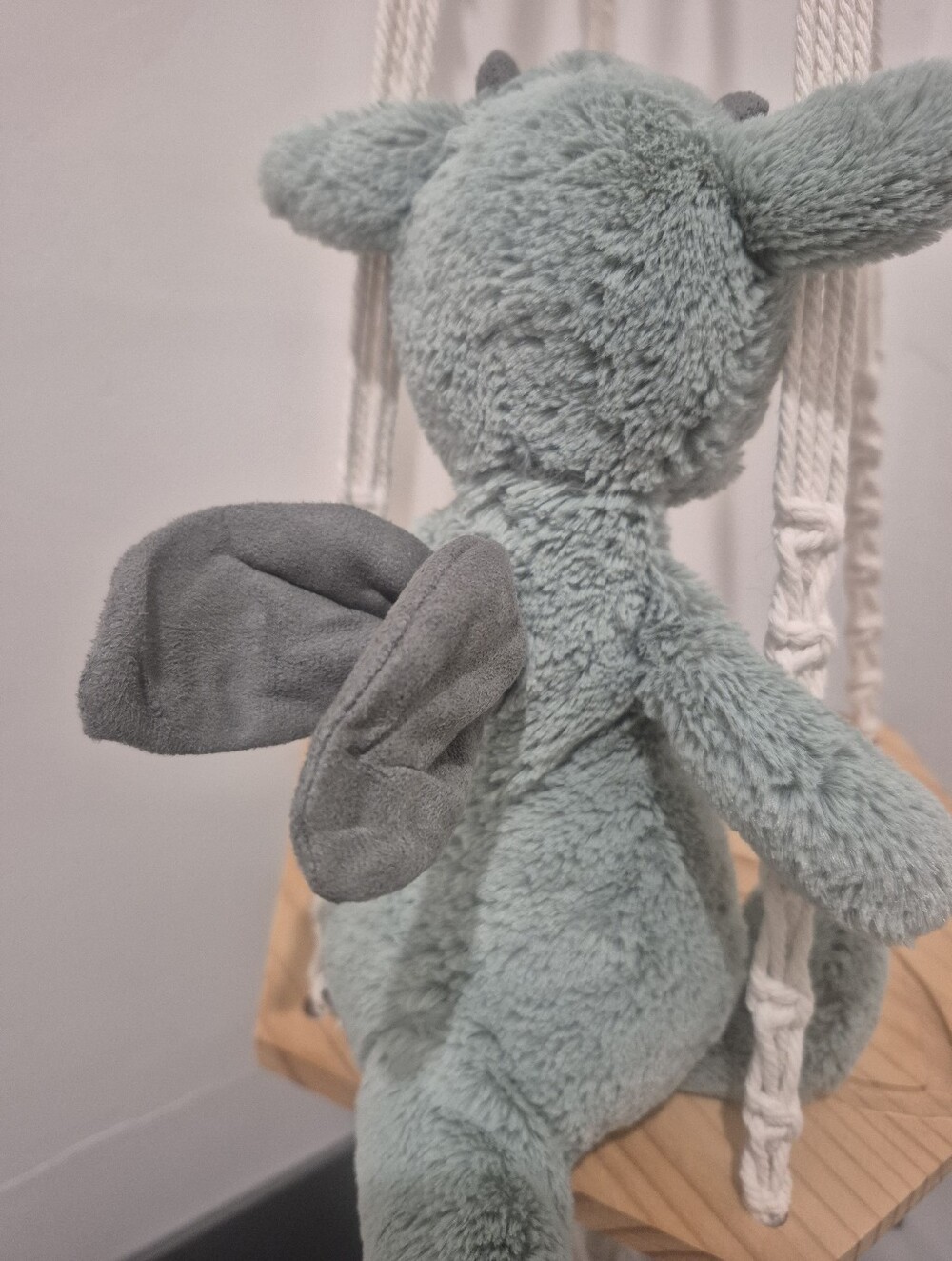 Bashful Dragon Jellycat Sage Green 12 Inch Medium Retired - Picture 6 of 8